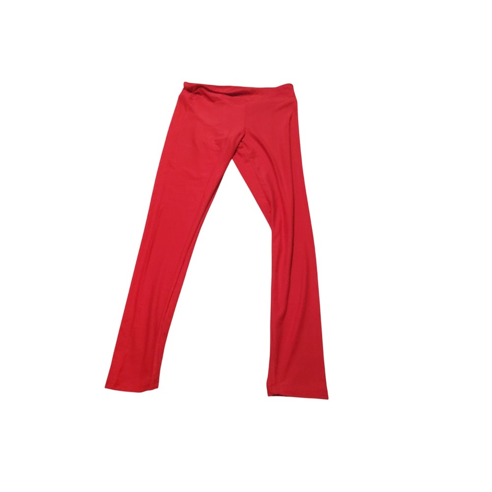 No Boundaries Red Leggings L/XL Recycled Polyester Spandex Athletic Pants